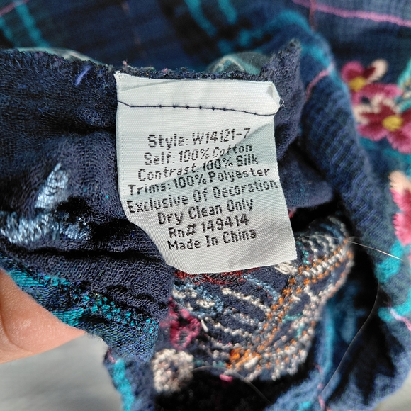 Johnny Was embroidered silk blendFrancisca blouse - Picture 10 of 15